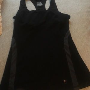 Black Bulit-In-Bra Racerback Tank
